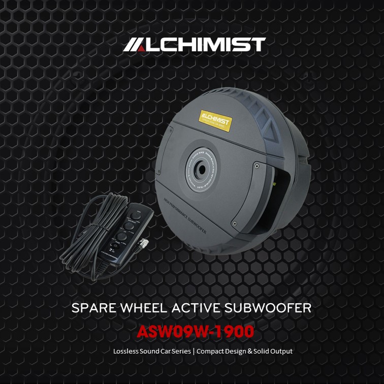 ALCHIMIST ASW09W-1900 Subwoofer Revolutionary Spare Tire Subwoofer Innovation Practicality